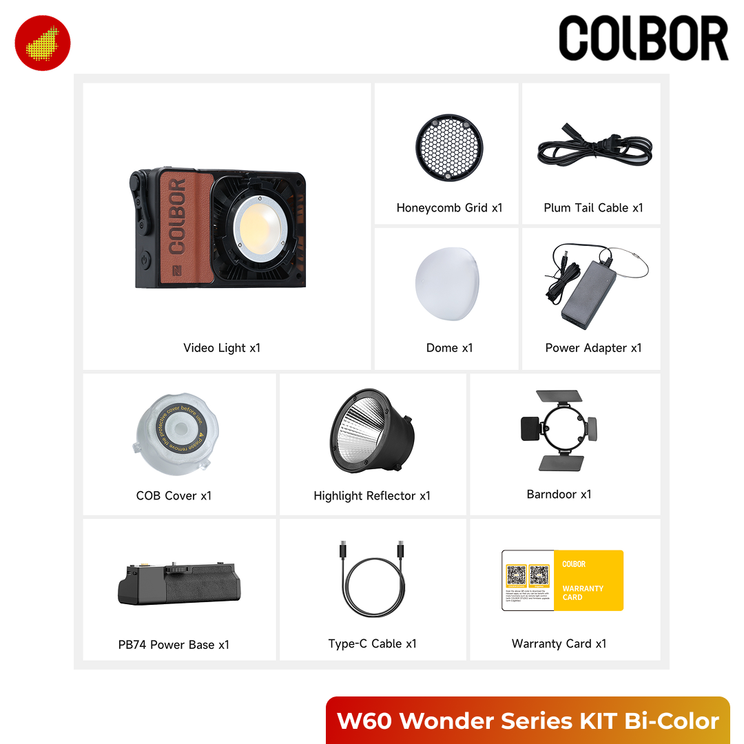 COLBOR W60 Wonder Series KIT Portable LED Bi-Color