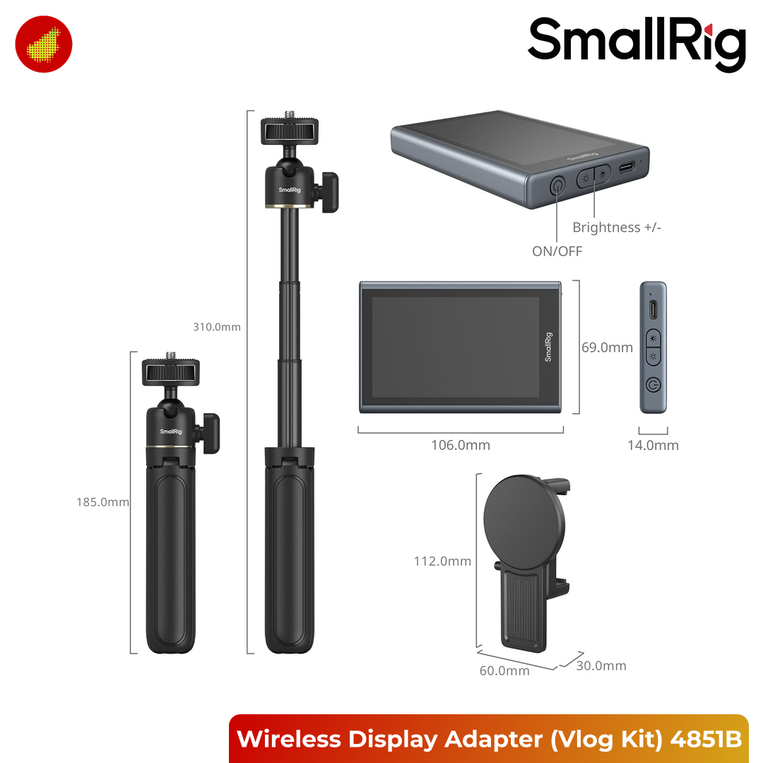SmallRig Wireless Display Monitor Adapter for Smartphones (Vlog Kit) - 4851B