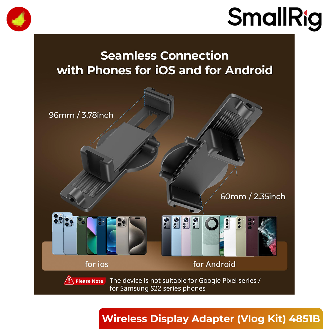SmallRig Wireless Display Monitor Adapter for Smartphones (Vlog Kit) - 4851B