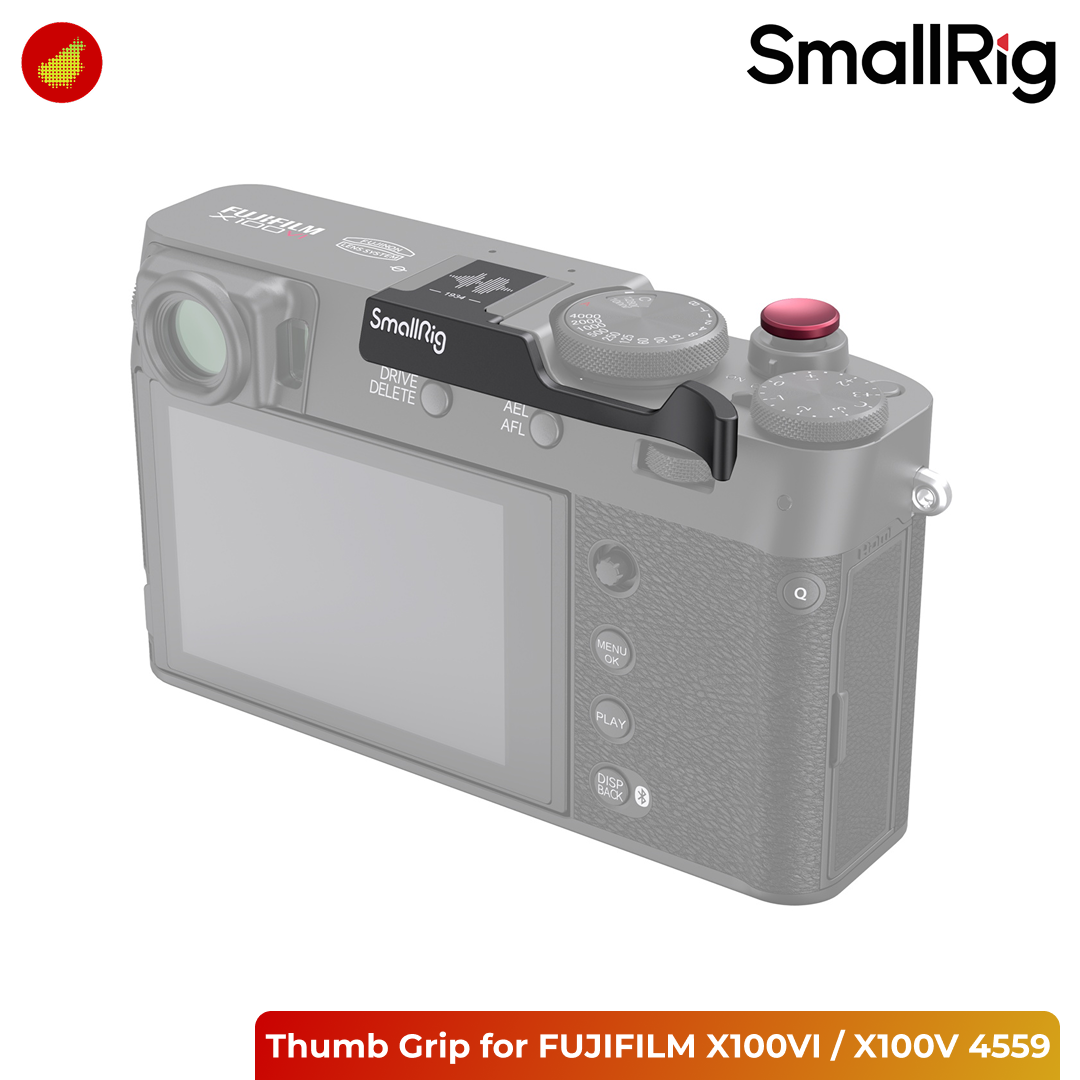 SmallRig Thumb Grip for FUJIFILM X100VI / X100V - Black 4559 | Silver 4566