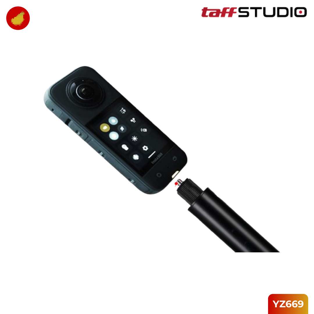 TaffSTUDIO Selfie Stick 0.68 Meter Tongsis Selfie Stick Ultra Long Invisible For Insta360 |GoPro | DJI