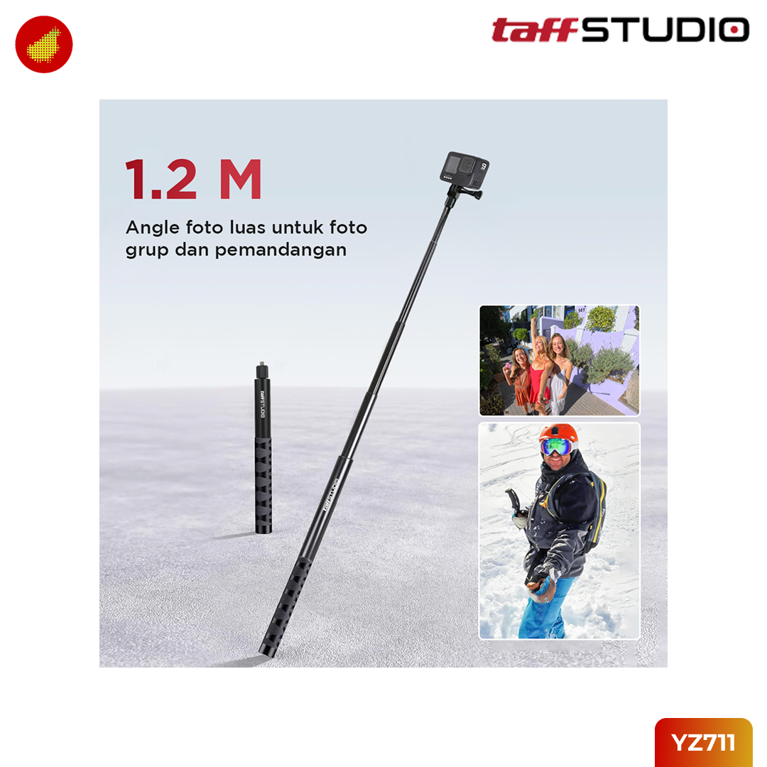 TaffSTUDIO Selfie Stick 1.2 Meter
