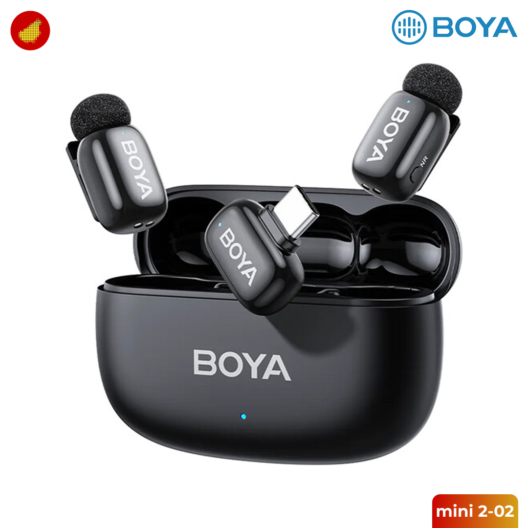 BOYA mini 2-02 (2 TX + USB-C RX + Charging Case)